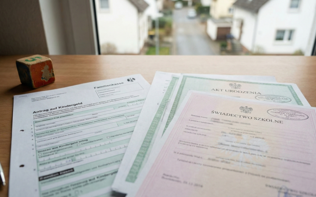 Kindergeld 2026 – Kompletna lista dokumentów do tłumaczenia dla Familienkasse [Przewodnik]